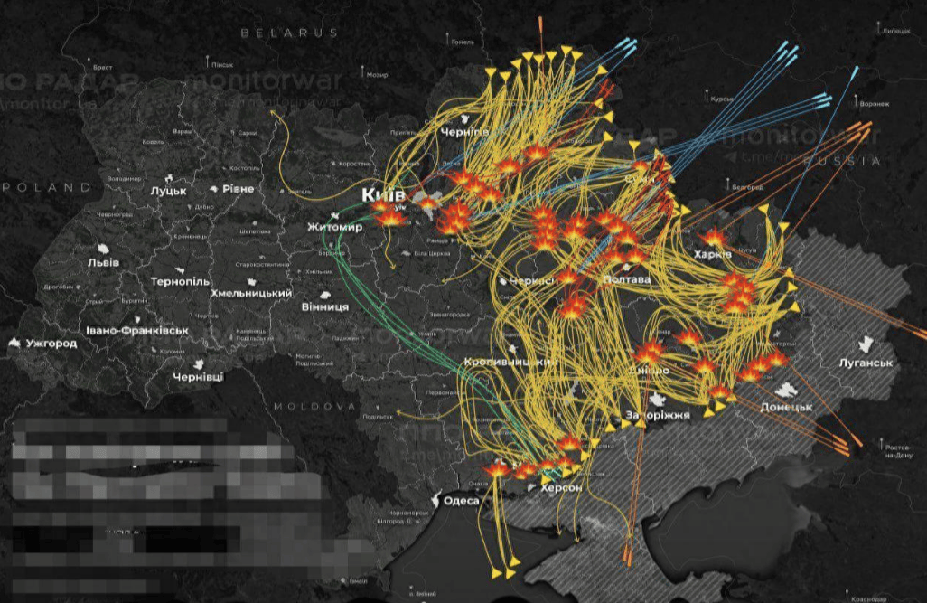 乌克兰全境大停电，俄军核打击前最后警告，连续发射多枚“全球禁止”导弹！